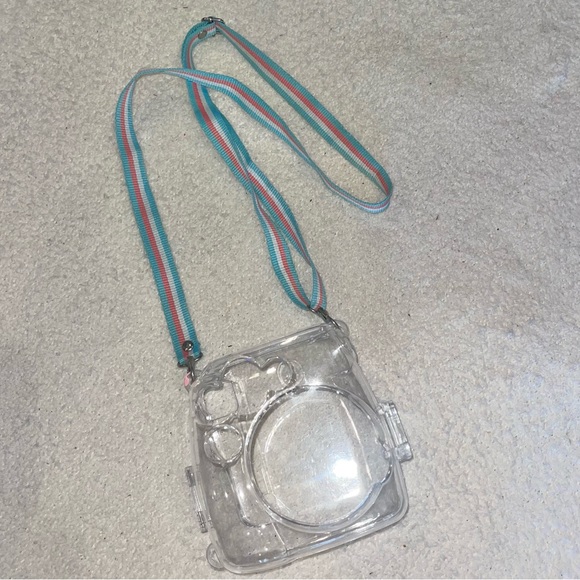 Clear Fuji Instax Mini 8 clear protective camera case with strap - Picture 5 of 6